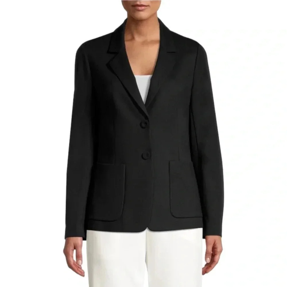 KOBI HALPERIN Single-Breasted Black Stretch-Fit Office Siren Corpcore Jacket XL